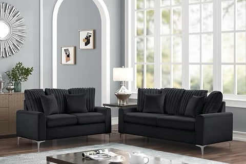 Elina (Black) sofa set
