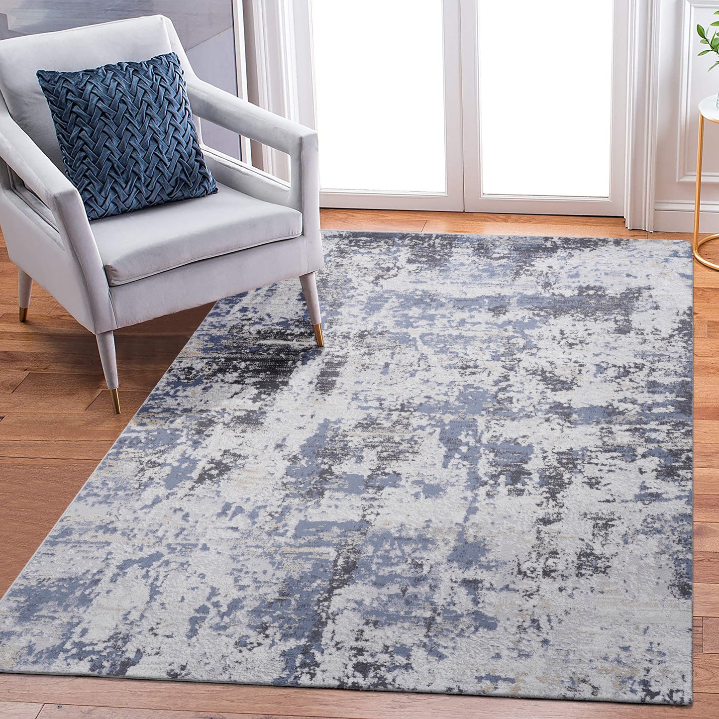 P-22103A-GREY/DENIM- Rug