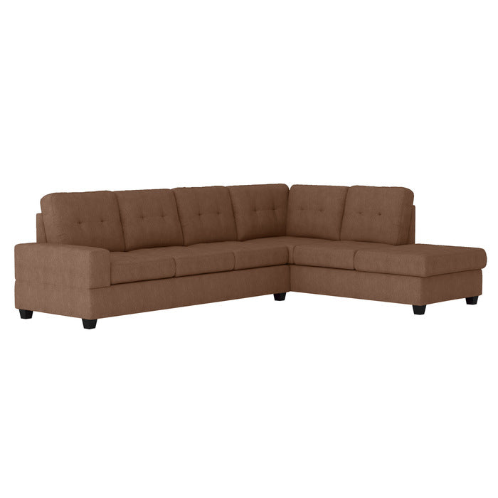 2PCS REVERSIBLE SECTIONAL SOFA, CHOCOLATE