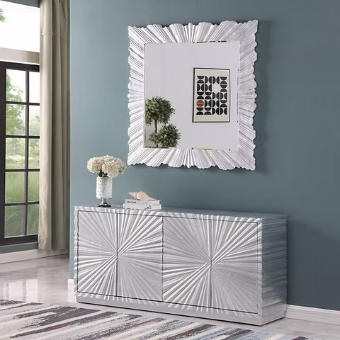 Selene Silver Leaf Console