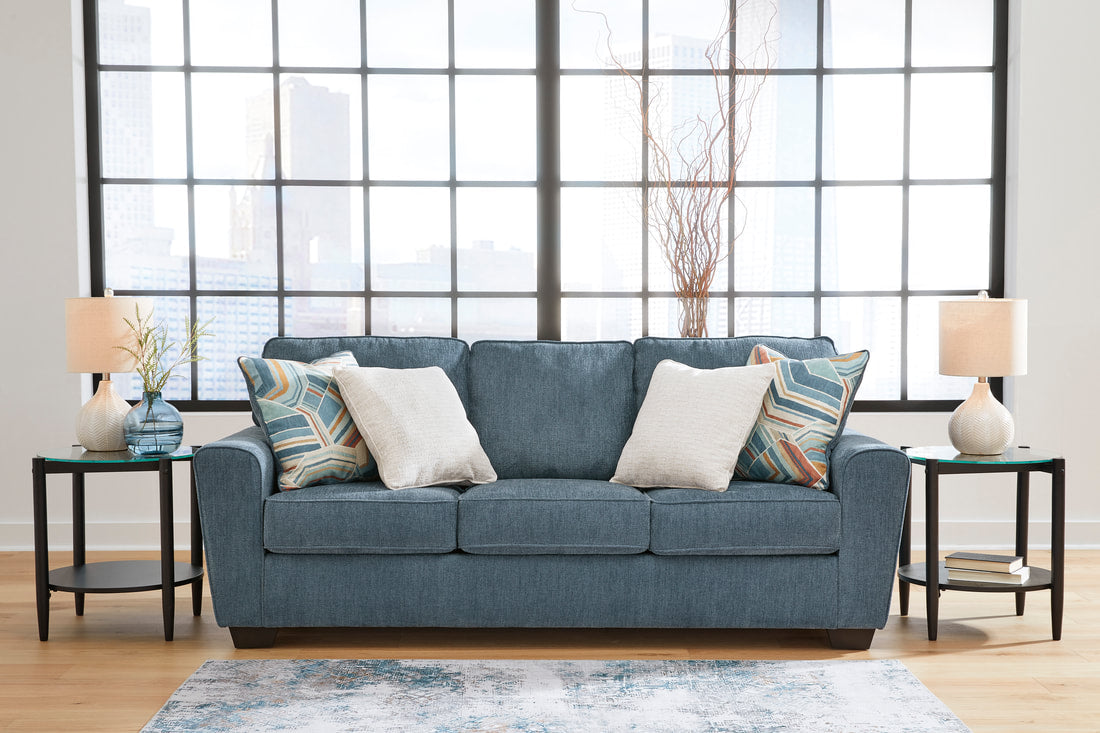 Cashton Blue Queen Sleeper Sofa