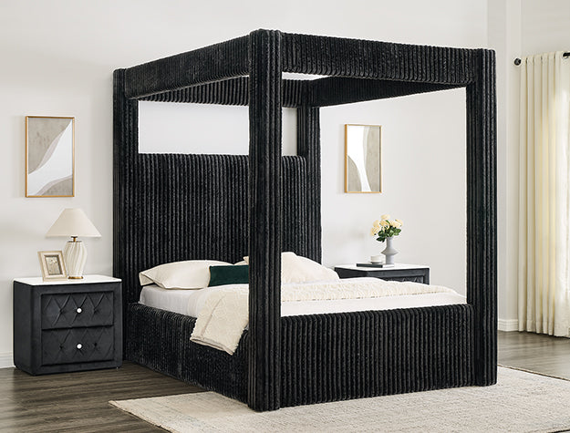 CARLA CANOPY BED - BLACK