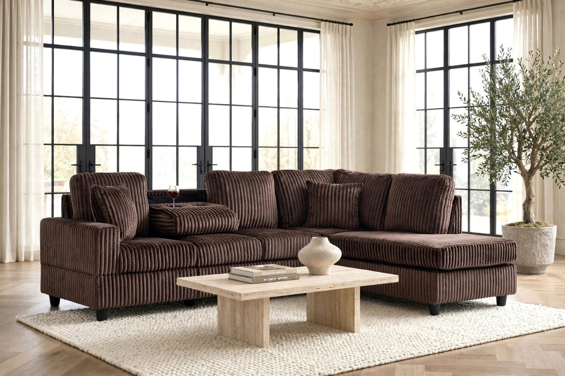 Rocket Chocolate Reversible Sectional