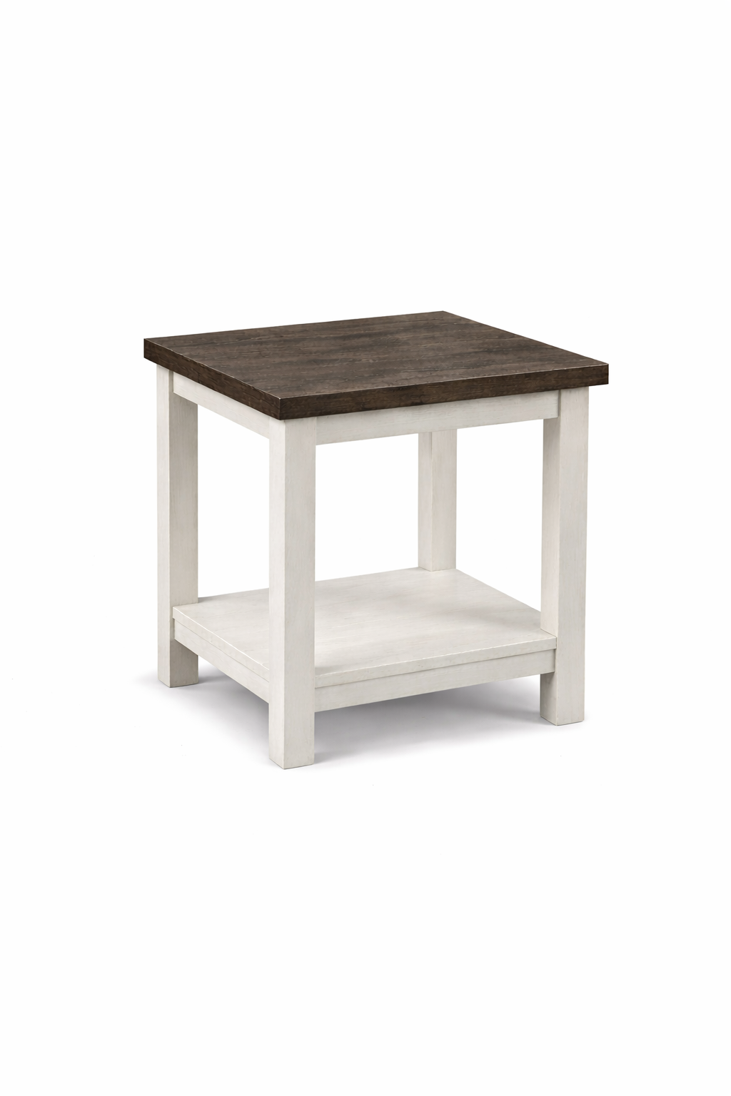 Dakota 3-Piece Coffee Table Set with Casters – White & Wood-Look Finish