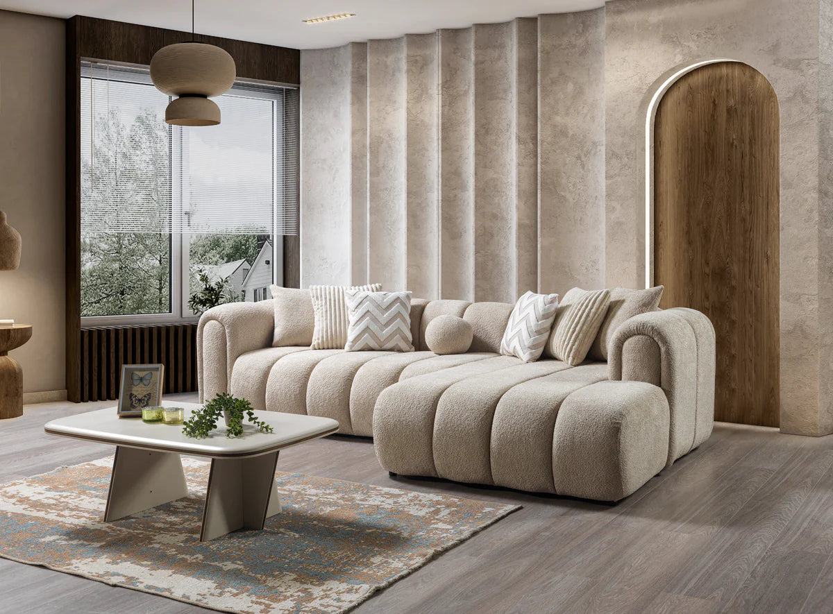Lis Sand Boucle Sectional