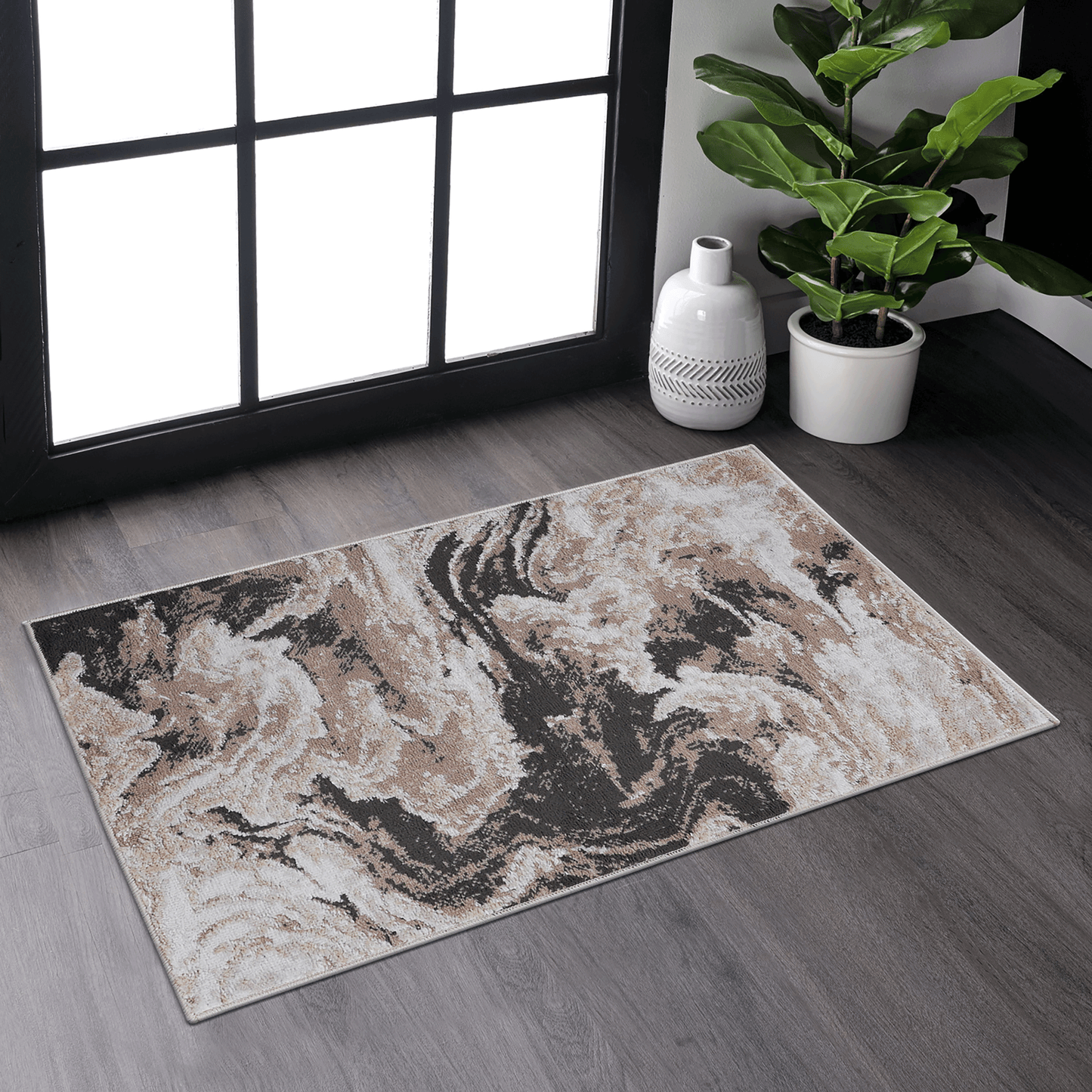 P-22107A-L.BROWN Rug