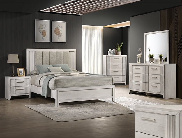B5552 CARLTON BEDROOM GROUP WHITE
