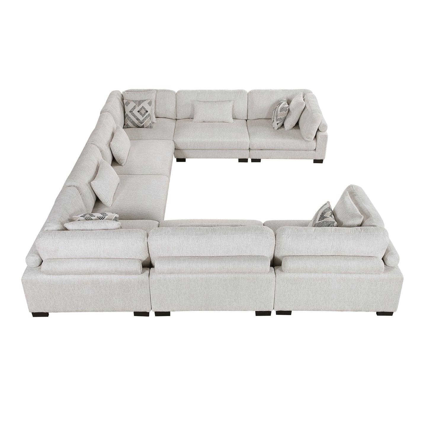 9555BEG*84CR4AC 8-Piece Modular Sectional