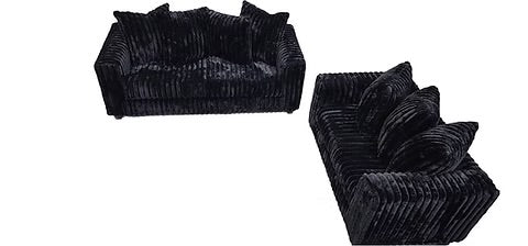 Gia (Black) Sofa & Love