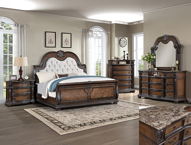 1610 STANLEY BEDROOM GROUP-COFFEE BROWN