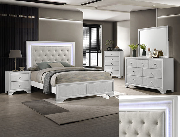 B4312 LYSSA BEDROOM OAT/FROST