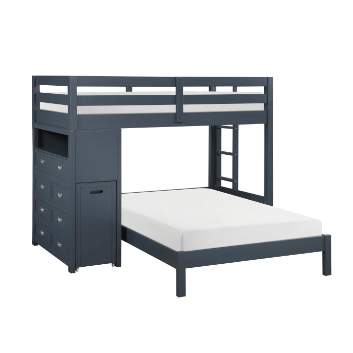 Sloane Twin/Full Loft Bunk Bed with Chest and Hidden Desk