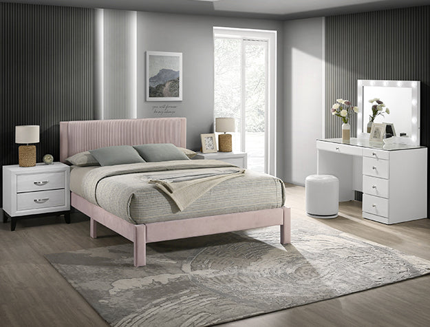 LUCIA BED FRAME PINK