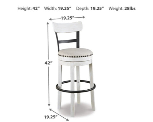 Valebeck Tall UPH Swivel Barstool(1/CN)