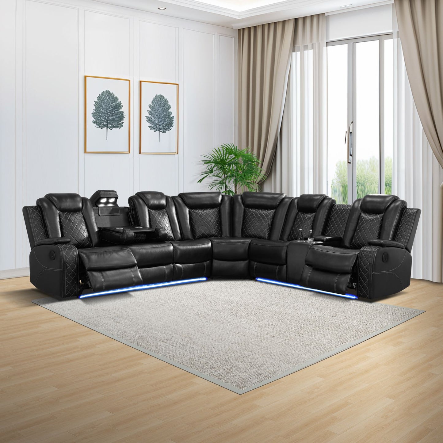 James Pwr Recliner Sectional