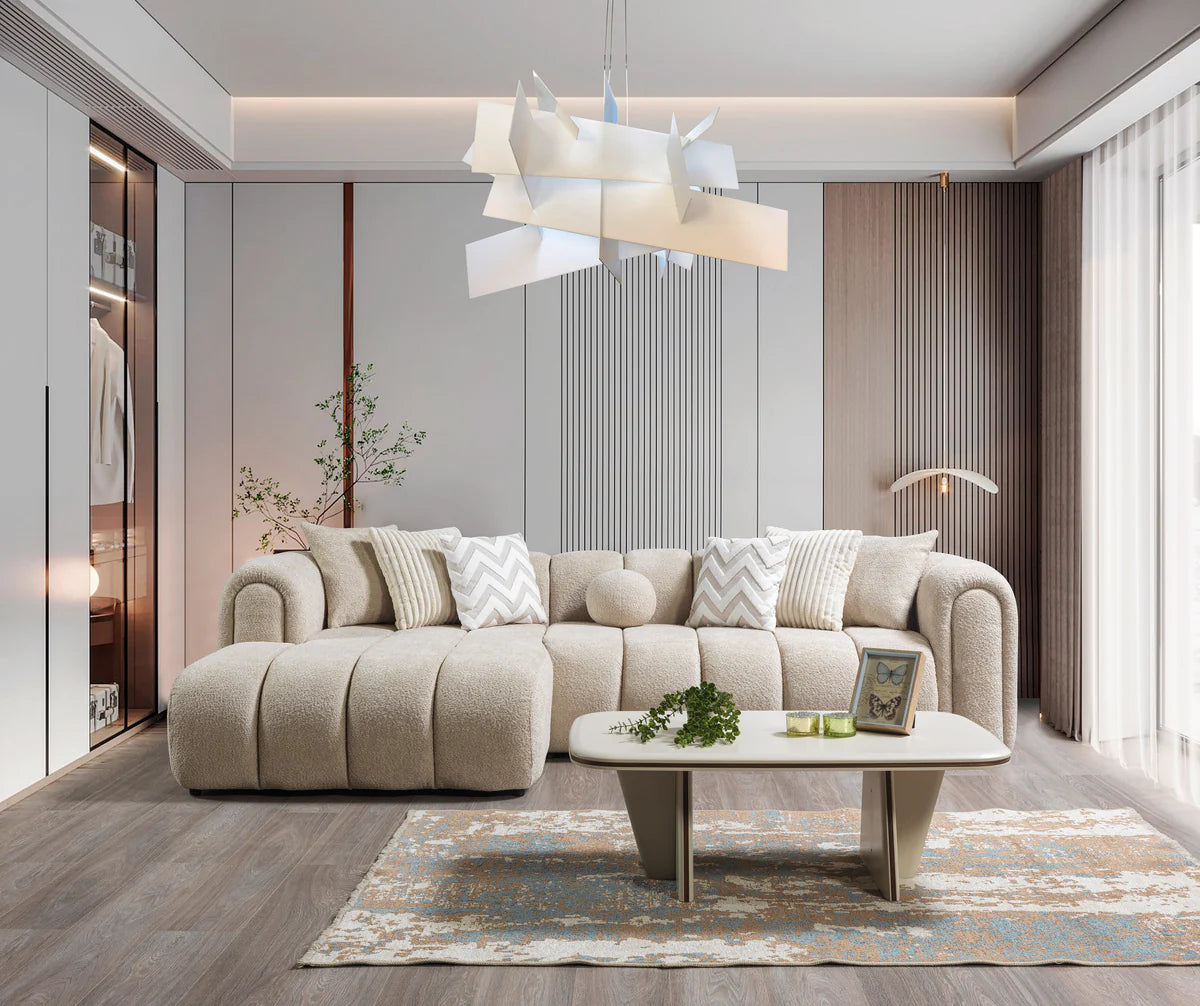 Lis Sand Boucle Sectional