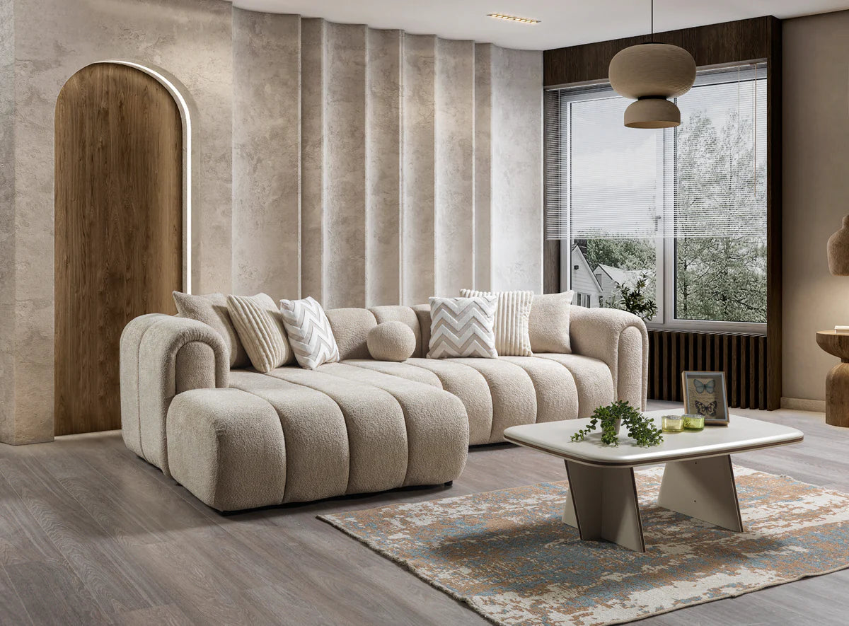 Lis Sand Boucle Sectional