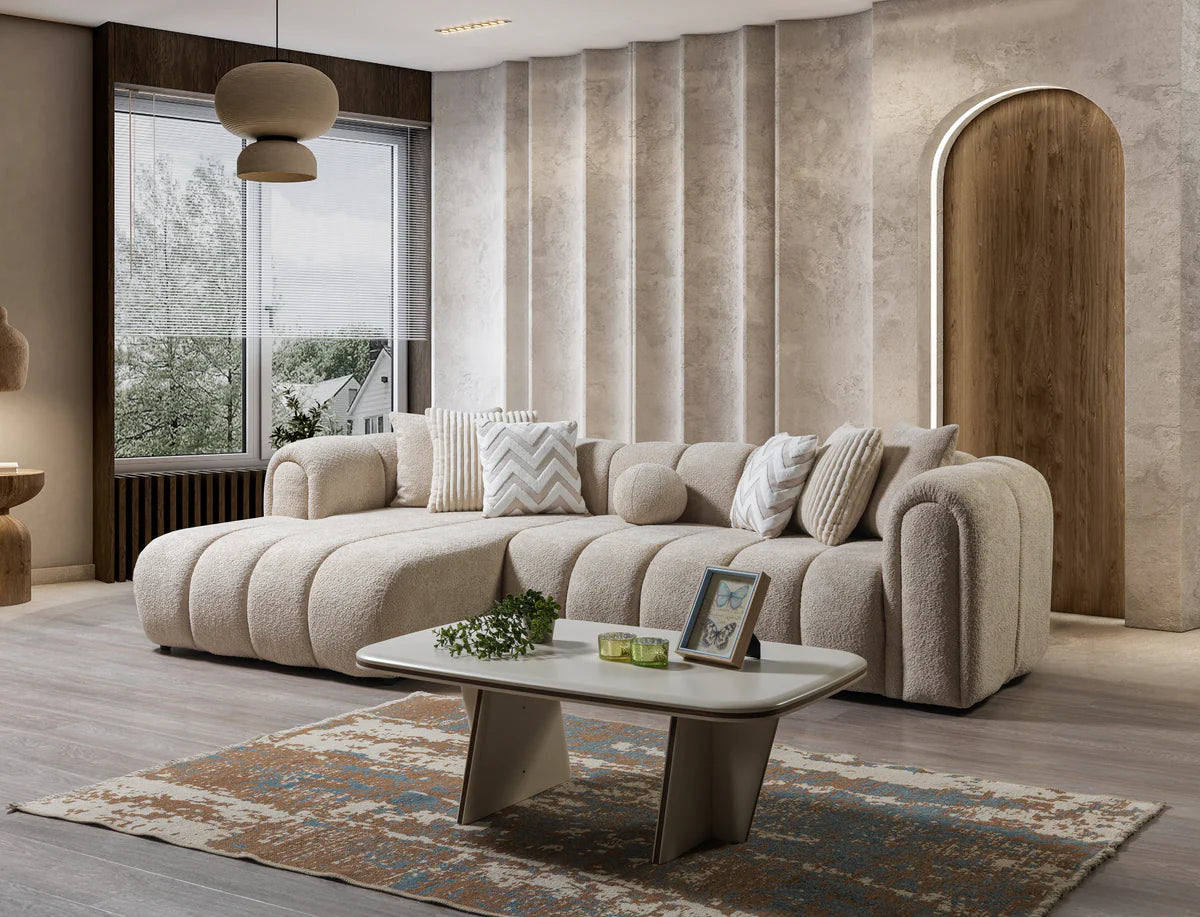 Lis Sand Boucle Sectional