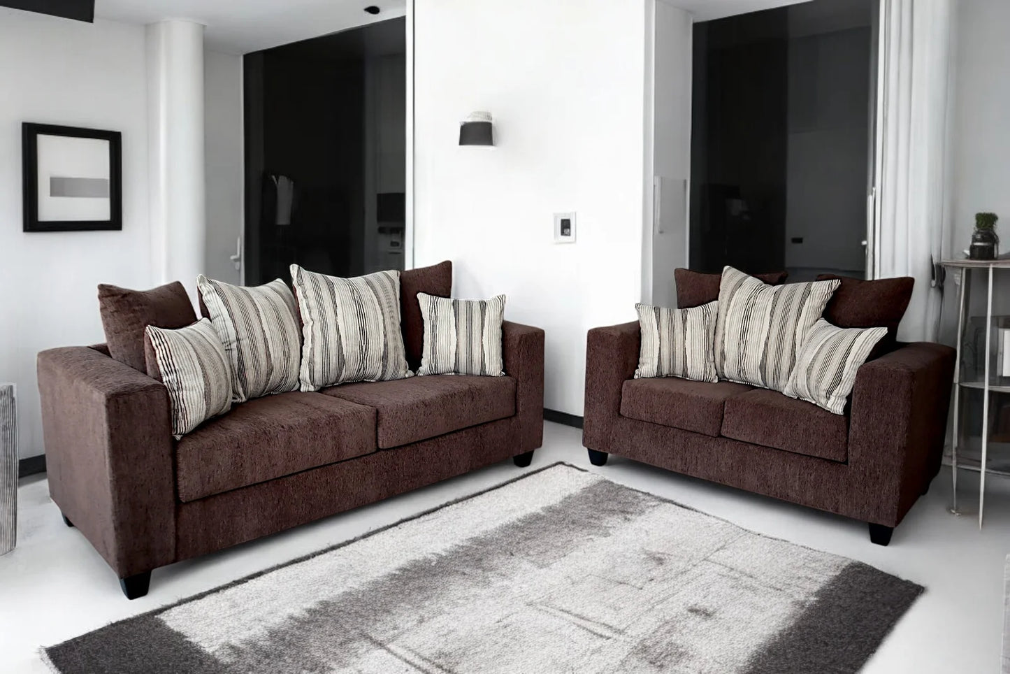 SOFA & LOVESEAT LUNA BROWN