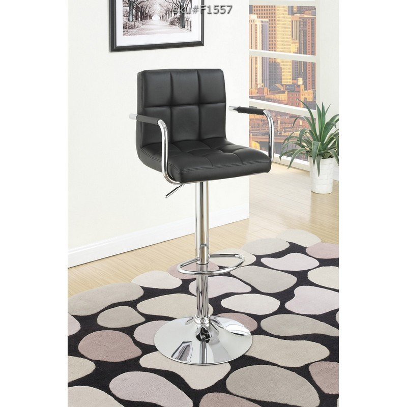 F1557 ADJUSTABLE BARSTOOL BLACK