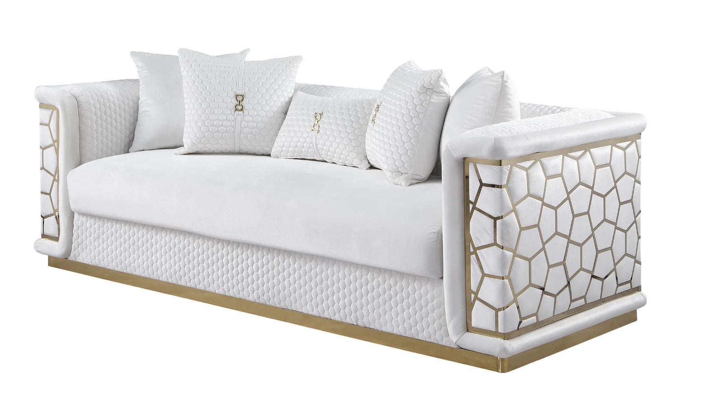 Stella Living Room Set – White (S1015)