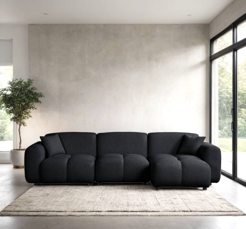 Bella Black Sectional