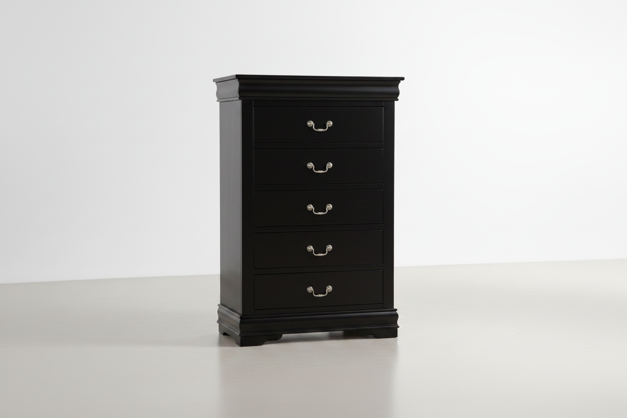Black Louis Philippe Chest - Studio Style