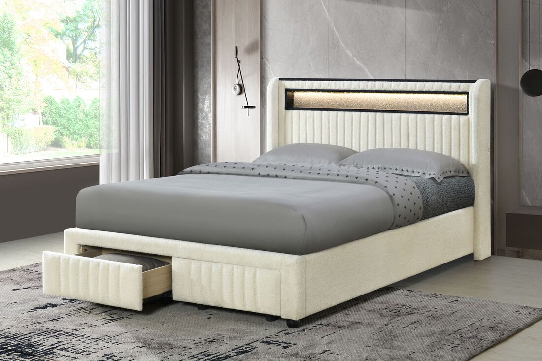 Cupid Beige Platform Bed