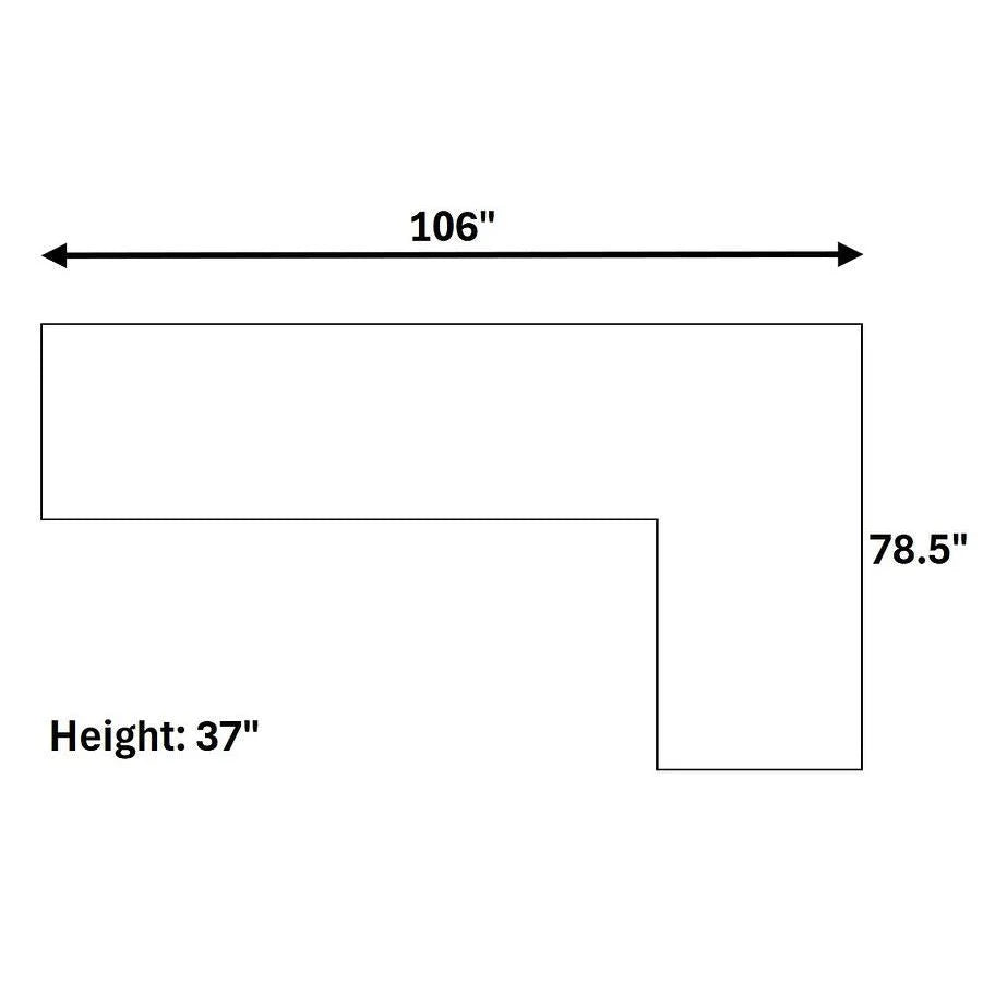 Cactus 2-Piece Sectional Sofa – Moss Green