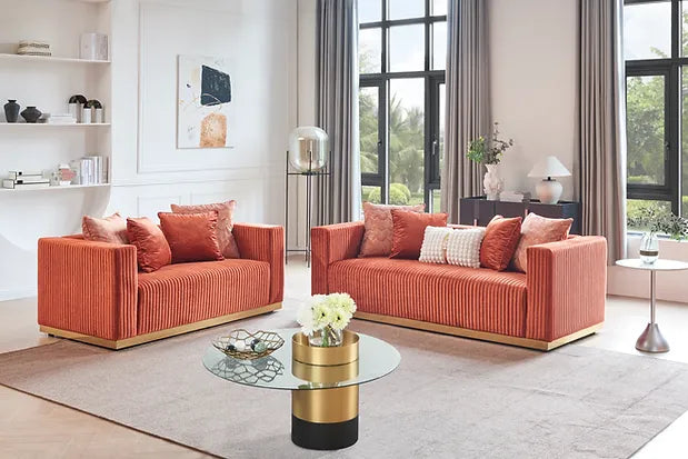 S3168 Alisha (Rust) Sofa Set