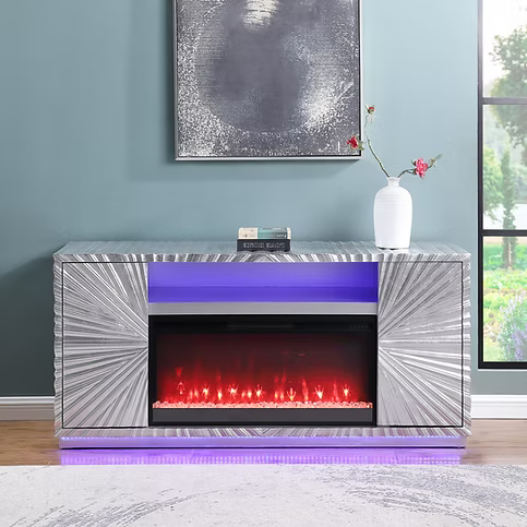 Selene Silver Leaf Fireplace