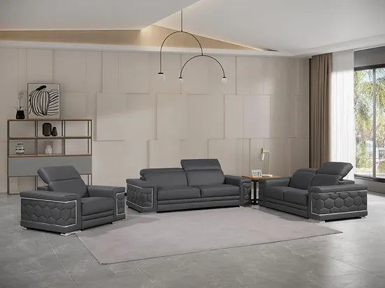 MI-2205 Adrian (Grey) Sofa and  Loveseat