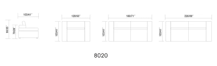 MI-8020 Soho White Sofa and love