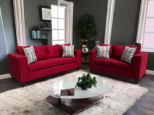 Sofa and Loveseat Penelope Crimson