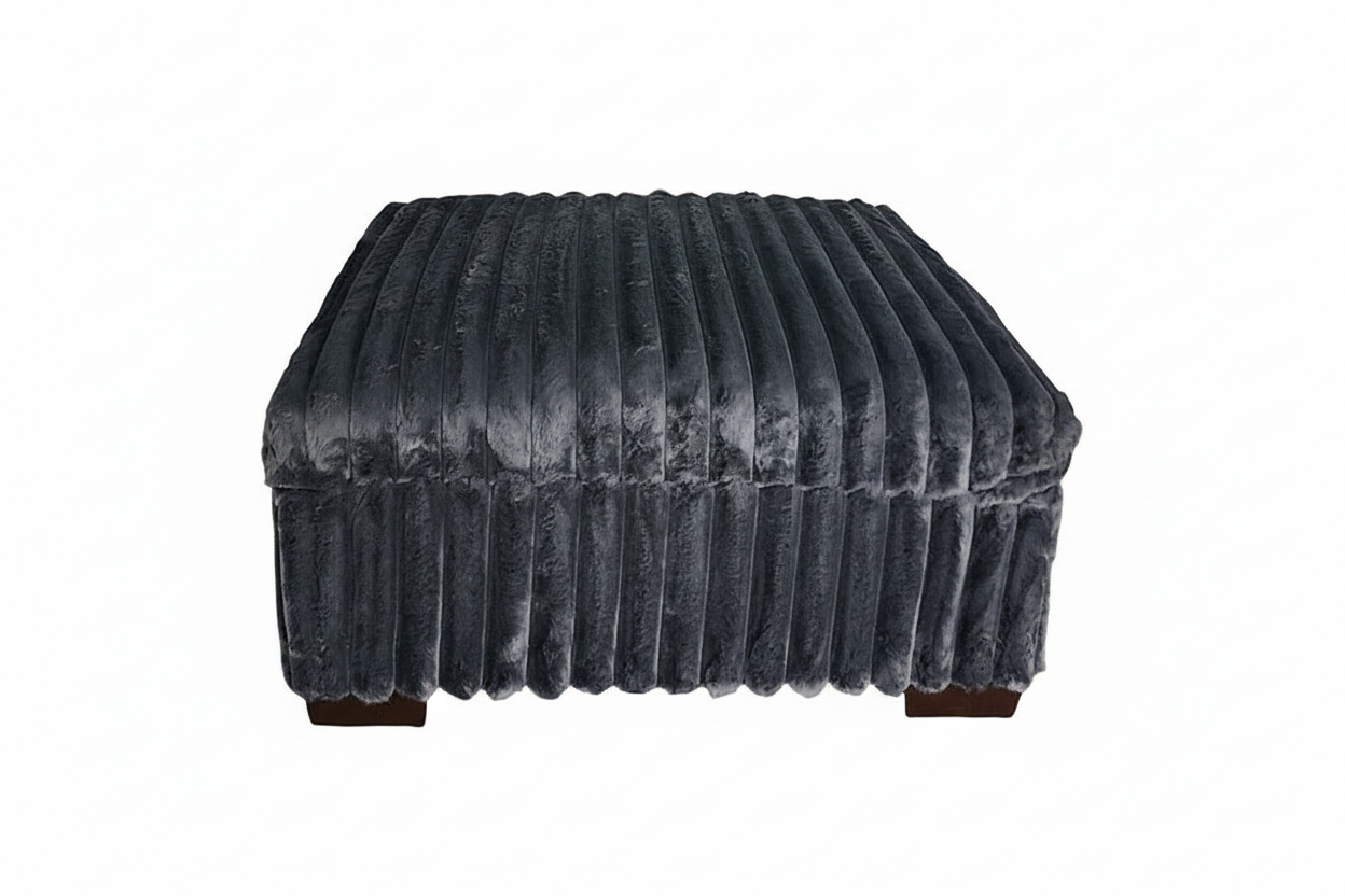 Texas Charcoal Ottoman – No Background