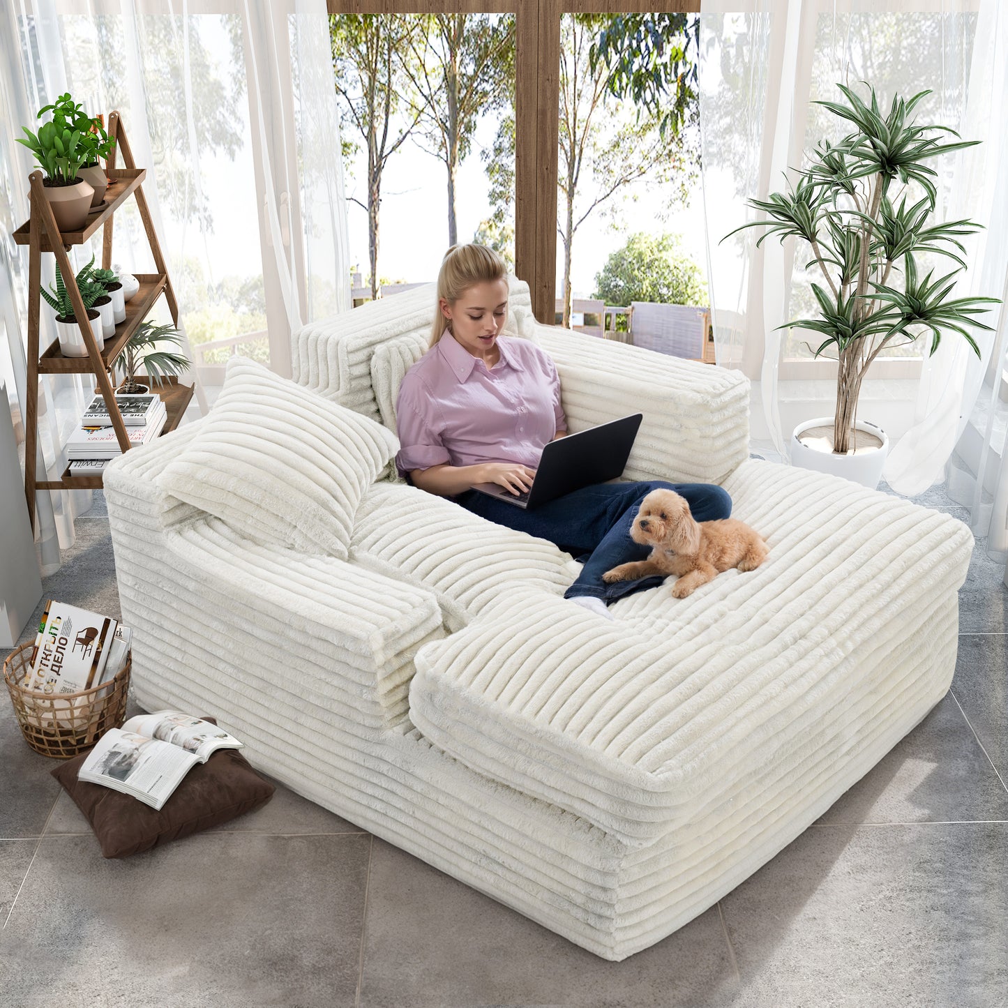 Plush Chaise Lounge