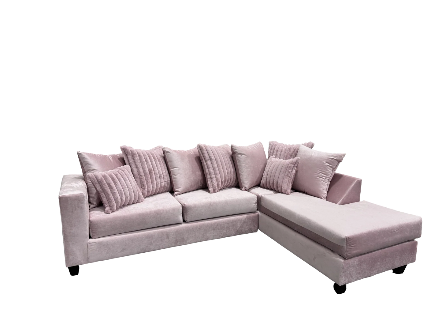 Kora Sectional Sofa – Pink / Fuchsia Fabric