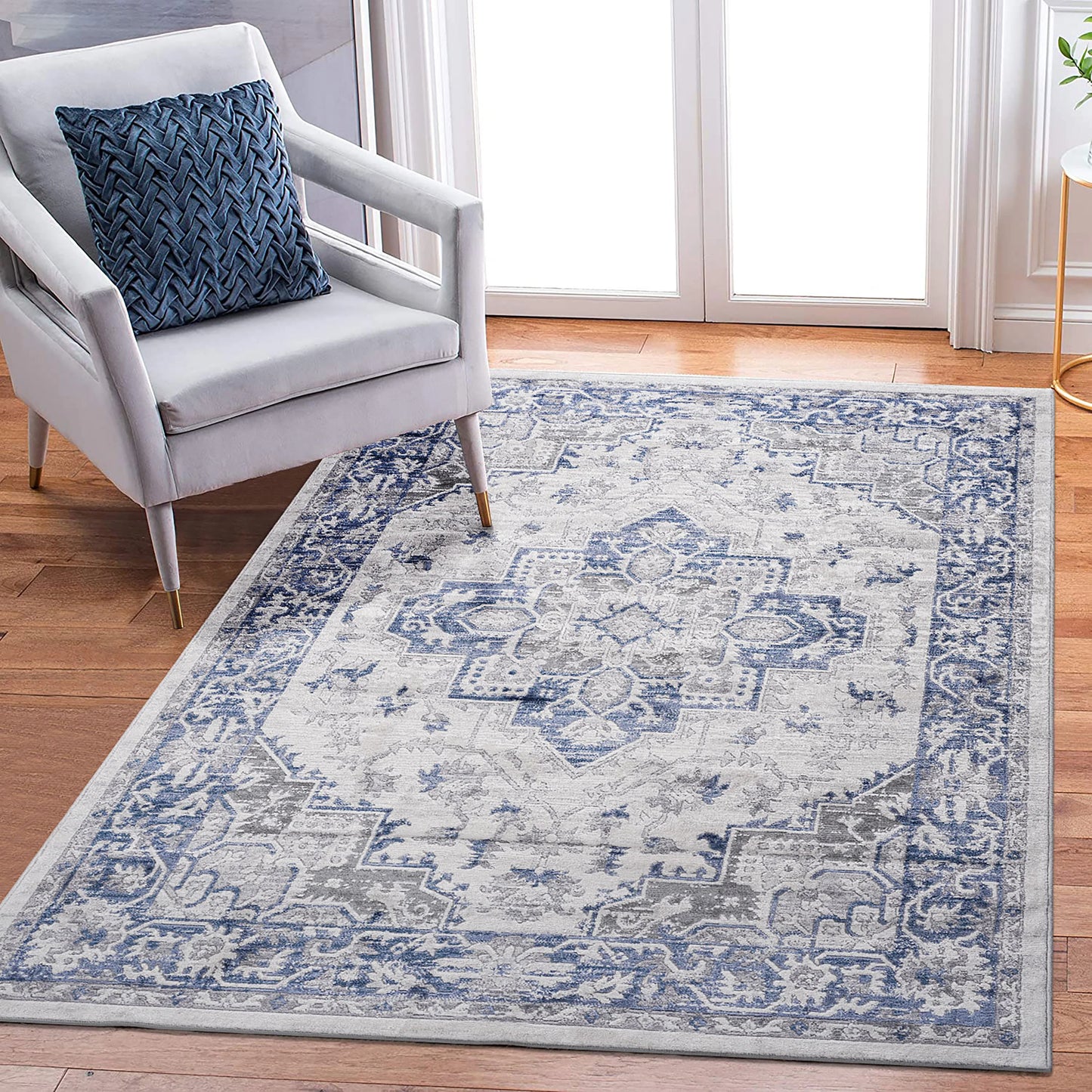 Marfi Blue & Grey Indoor/Outdoor Area Rug
