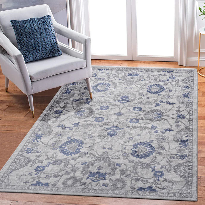 Marfi Blue & Silver Area Rug