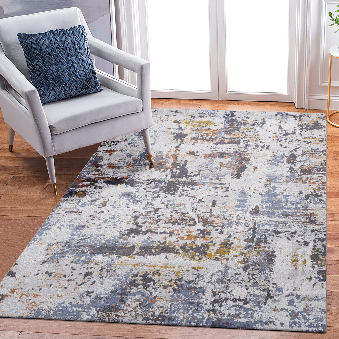 P-22103A-IVORY/BLUE-  Paya RUG