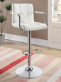 Palomar 2Adjustable Height Bar Stool White and Chrome