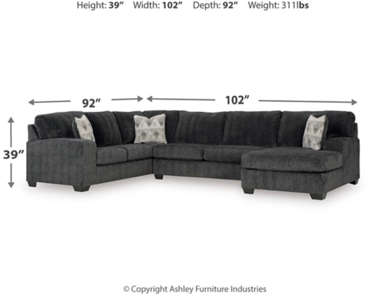 Hollyview 3-Piece Sectional with Chaise