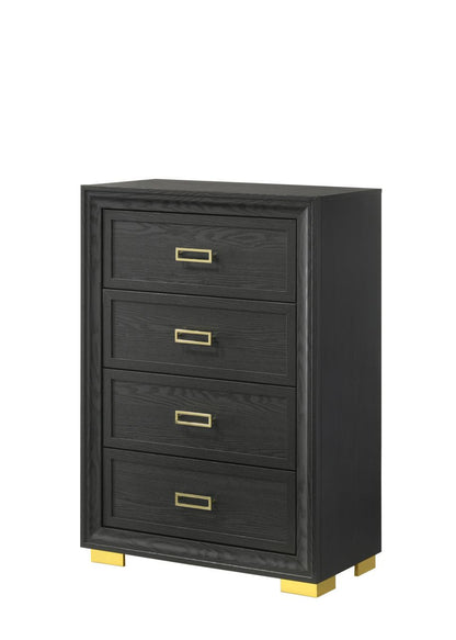 Pepe 4-Drawer Chest of Drawers in Black