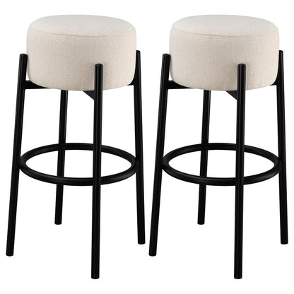 Leonard Upholstered Backless Bar Stool White (Set of 2)	176