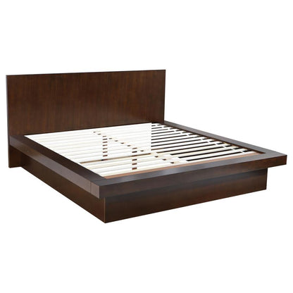 Jessica Wood LED Panel Bed Cappuccino