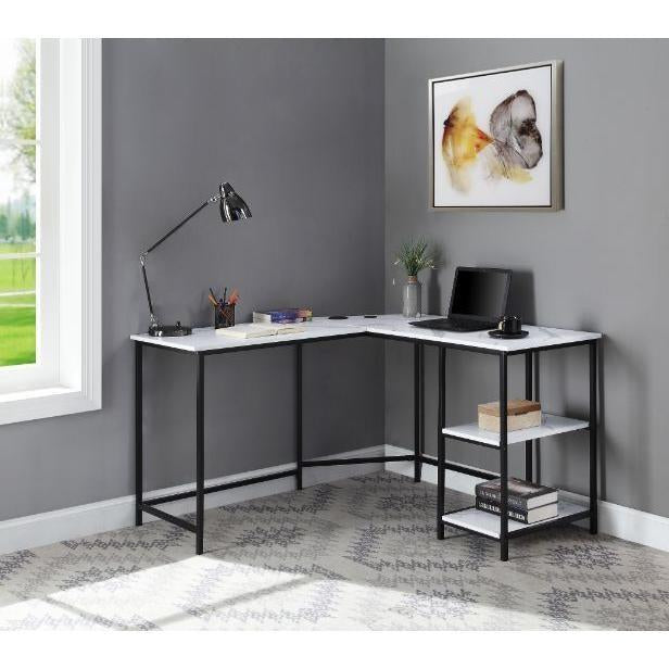 D-93082 MEZZO FAUX MARBLE CORNER DESK