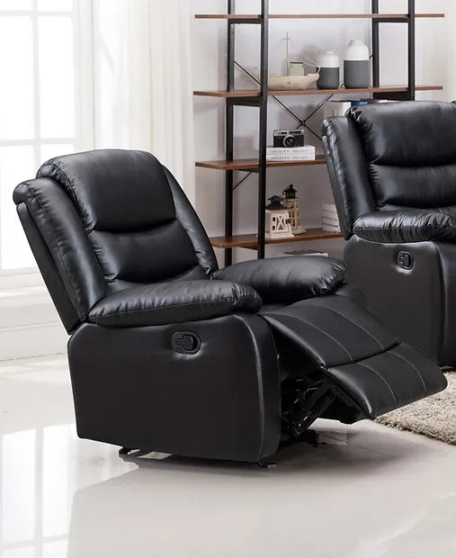 Sillón reclinable de 3 piezas S8383 Miami (negro)