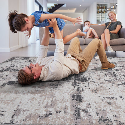 P-22103A-CREAM/BROWN Paya Rug