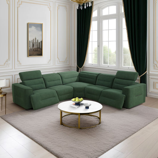 Matrix Pwer  5-Piece  Recliner Sectional