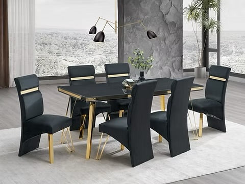 D9050  7PC Midnight Dining Set